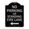 Signmission No Parking or Standing Fire Lane W/ Left Arrow Heavy-Gauge Aluminum Sign, 24" x 18", BS-1824-23683 A-DES-BS-1824-23683 - alternate 1